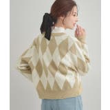 アーガイルニットカーディガン | Couture brooch | 詳細画像10