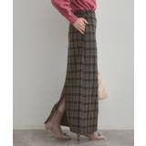 シャギーチェックIラインスカート | Couture brooch | 詳細画像9