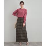 シャギーチェックIラインスカート | Couture brooch | 詳細画像11