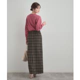 シャギーチェックIラインスカート | Couture brooch | 詳細画像13