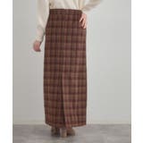 シャギーチェックIラインスカート | Couture brooch | 詳細画像3