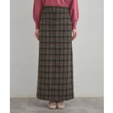 シャギーチェックIラインスカート | Couture brooch | 詳細画像15