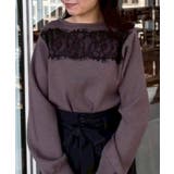 【洗える・通勤】レース ドッキング ニット | Couture brooch | 詳細画像30 