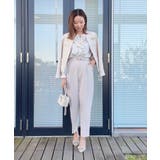 【セレモニーシーン/お仕事にも】ダブルクロステーパードパンツ | Couture brooch | 詳細画像7 