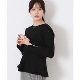 【大人可愛い・通勤】バックパール調ペプラムニット | Couture brooch | 詳細画像16