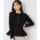 【大人可愛い・通勤】バックパール調ペプラムニット | Couture brooch | 詳細画像20