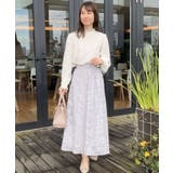 【春の華やぎ無地見えスカート】カットジャカードフラワースカート | Couture brooch | 詳細画像33