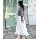 【春の華やぎ無地見えスカート】カットジャカードフラワースカート | Couture brooch | 詳細画像9
