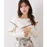 【華奢見え・フェミニン】変形カラーリブニット | Couture brooch | 詳細画像4 
