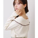 【華奢見え・フェミニン】変形カラーリブニット | Couture brooch | 詳細画像7 