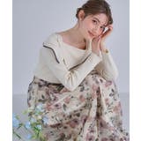 【華奢見え・フェミニン】変形カラーリブニット | Couture brooch | 詳細画像10 