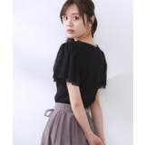 【二の腕カバー・通勤】レース袖テレコトップス | Couture brooch | 詳細画像27 