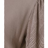 【二の腕カバー・通勤】レース袖テレコトップス | Couture brooch | 詳細画像65 