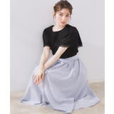 【きれいめ・通勤】細リボン付きパレットボイルスカート | Couture brooch | 詳細画像16 