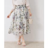 ライトグレー(111) | 【一枚で着映える・華やか・上品】Summerオーガンフルールスカート | Couture brooch