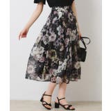 ブラック(119) | 【一枚で着映える・華やか・上品】Summerオーガンフルールスカート | Couture brooch