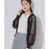 【上品な透け感・大人カジュアル】シアージップアップフーディー | Couture brooch | 詳細画像32 