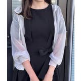 【上品な透け感・大人カジュアル】シアージップアップフーディー | Couture brooch | 詳細画像13 