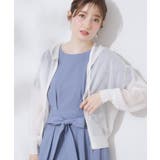 オフホワイト(003) | 【上品な透け感・大人カジュアル】シアージップアップフーディー | Couture brooch