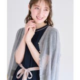 【上品な透け感・通勤】ダブルパール調釦シアーカーディガン | Couture brooch | 詳細画像20 