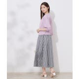 【前後2WAY・二の腕カバー】ダブルパール調釦5分袖シアーカーディガントップス | Couture brooch | 詳細画像45 