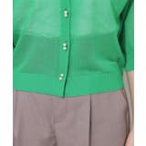 【前後2WAY・二の腕カバー】ダブルパール調釦5分袖シアーカーディガントップス | Couture brooch | 詳細画像66 