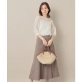 【前後2WAY・二の腕カバー】ダブルパール調釦5分袖シアーカーディガントップス | Couture brooch | 詳細画像6 