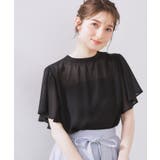 【キレイめ・通勤】前後2WAY楊柳フレアー袖ブラウス | Couture brooch | 詳細画像23 