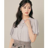 【キレイめ・通勤】前後2WAY楊柳フレアー袖ブラウス | Couture brooch | 詳細画像11 