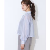 【洗える・オシャレな透け感】パール調ボタンシアーシャツ | Couture brooch | 詳細画像57 