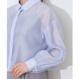 【洗える・オシャレな透け感】パール調ボタンシアーシャツ | Couture brooch | 詳細画像60 