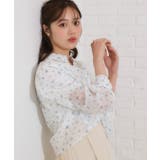 【洗える・オシャレな透け感】パール調ボタンシアーシャツ | Couture brooch | 詳細画像45 