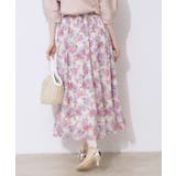 【華やか・ウエストゴム】かすれプリント楊柳スカート | Couture brooch | 詳細画像6