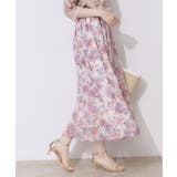 【華やか・ウエストゴム】かすれプリント楊柳スカート | Couture brooch | 詳細画像5