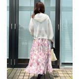 【華やか・ウエストゴム】かすれプリント楊柳スカート | Couture brooch | 詳細画像9