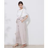 【美脚効果・通勤】リネンライク サス付きパンツ | Couture brooch | 詳細画像3 