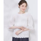 【一枚で着映える 花柄刺繍 5分袖】バックレースアップ | Couture brooch | 詳細画像6 