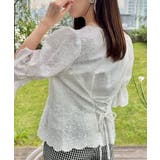 【一枚で着映える 花柄刺繍 5分袖】バックレースアップ | Couture brooch | 詳細画像14 