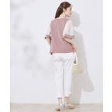 【マシンウォッシャブル・シアー・細見え】Vネック袖レースフレアブラウス | Couture brooch | 詳細画像24 