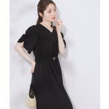 【マシンウォッシャブル・二の腕カバー】ウエストベルトVネックワンピース | Couture brooch | 詳細画像16 