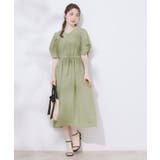 【マシンウォッシャブル・二の腕カバー】ウエストベルトVネックワンピース | Couture brooch | 詳細画像24 