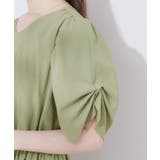 【マシンウォッシャブル・二の腕カバー】ウエストベルトVネックワンピース | Couture brooch | 詳細画像38 