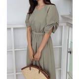 【マシンウォッシャブル・二の腕カバー】ウエストベルトVネックワンピース | Couture brooch | 詳細画像29 