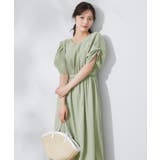 【マシンウォッシャブル・二の腕カバー】ウエストベルトVネックワンピース | Couture brooch | 詳細画像22 