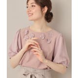 【接触冷感・UVカット】シフォンフラワーエンブロドッキングカットソー | Couture brooch | 詳細画像24