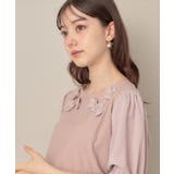 【接触冷感・UVカット】シフォンフラワーエンブロドッキングカットソー | Couture brooch | 詳細画像30