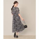 【一枚で着映える・通勤】Vネックフラワーワンピース | Couture brooch | 詳細画像3 