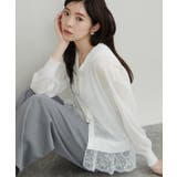 【羽織るだけで華やぐ】レースペプラム付 愛されシアーカーディガン | Couture brooch | 詳細画像10
