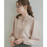 【衿元リボンが可憐】ピンタック レース ブラウス | Couture brooch | 詳細画像31