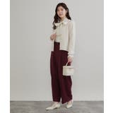 【マシンウォッシャブル イージーケア】レースベルト付き ワイドパンツ【毛玉になり… | Couture brooch | 詳細画像8